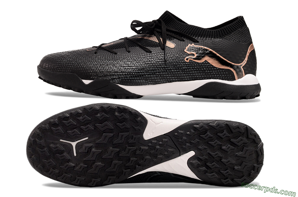 Puma Future Ultimate TF Low-Tops Football Shoes - Black/Gold/White 0