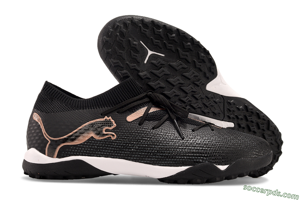 Puma Future Ultimate TF Low-Tops Football Shoes - Black/Gold/White 1