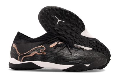 Puma Future Ultimate TF Low-Tops Football Shoes - Black/Gold/White
