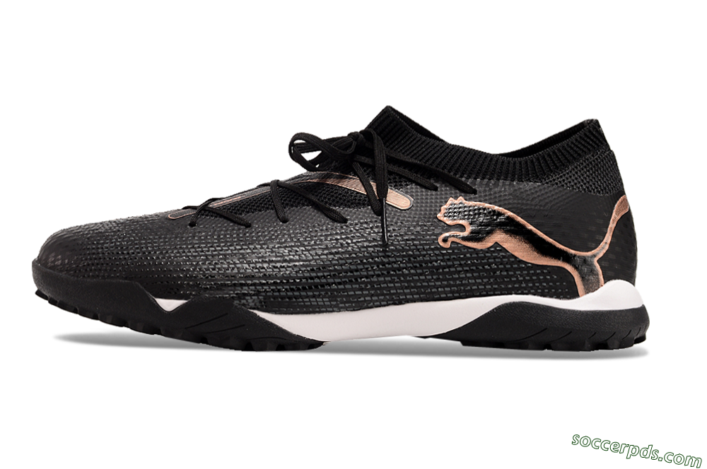 Puma Future Ultimate TF Low-Tops Football Shoes - Black/Gold/White 2