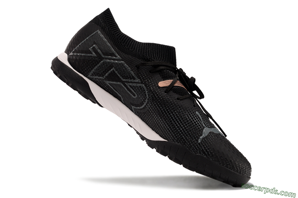 Puma Future Ultimate TF Low-Tops Football Shoes - Black/Gold/White 4
