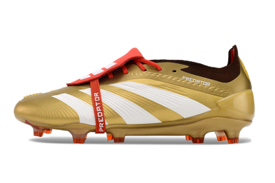 Adidas Predator Elite Foldover Tongue FG Low-Tops Football Boots - Gold/White/Red