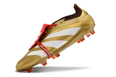 Adidas Predator Elite Foldover Tongue FG Low-Tops Football Boots - Gold/White/Red