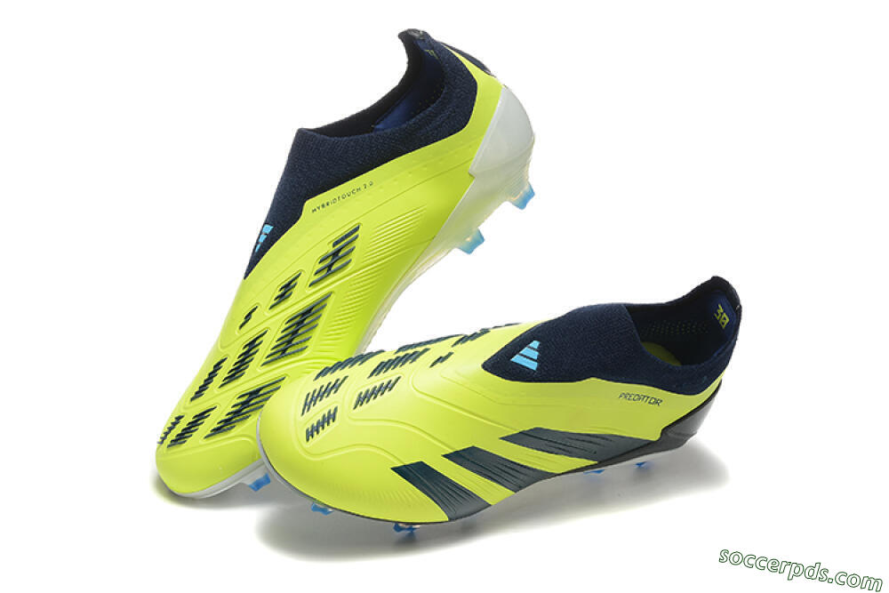 Adidas Predator 24 Elite Laceless FG Low-Tops Football Boots - Yellow/Black/Blue 3