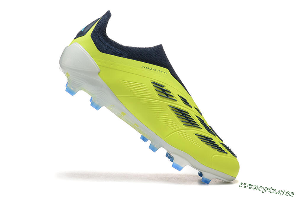 Adidas Predator 24 Elite Laceless FG Low-Tops Football Boots - Yellow/Black/Blue 4