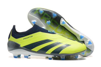 Adidas Predator 24 Elite Laceless FG Low-Tops Football Boots - Yellow/Black/Blue