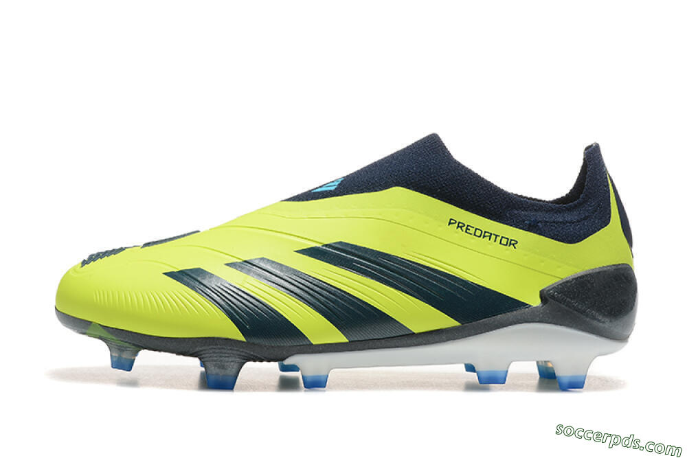 Adidas Predator 24 Elite Laceless FG Low-Tops Football Boots - Yellow/Black/Blue 2