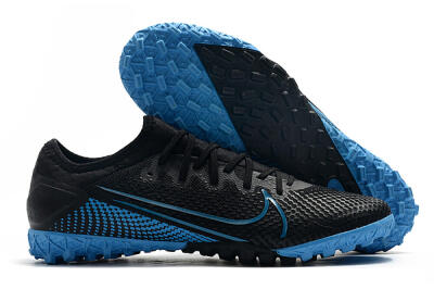 Nike Mercurial Vapor 13 Pro TF Low-Tops Football Shoes - Black/Blue