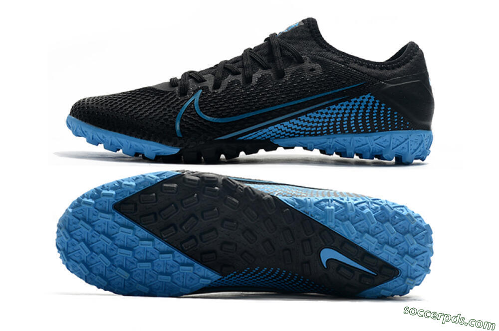 Nike Mercurial Vapor 13 Pro TF Low-Tops Football Shoes - Black/Blue 0