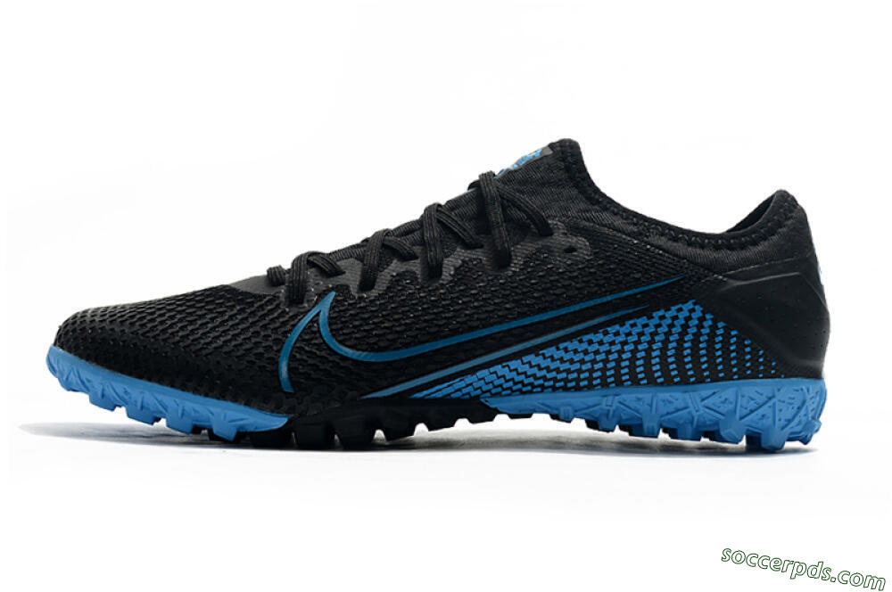 Nike Mercurial Vapor 13 Pro TF Low-Tops Football Shoes - Black/Blue 2
