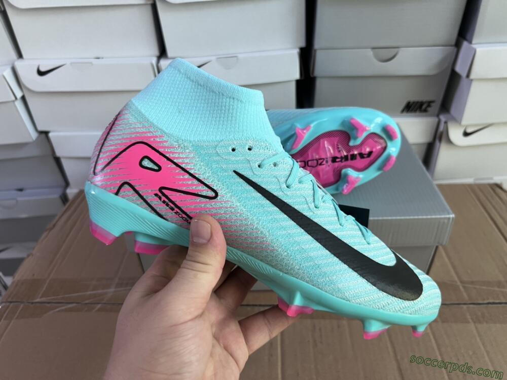 Nike Air Zoom Mercurial Superfly 10 Elite FG High-Tops Football Boots - Jade/Black/Pink