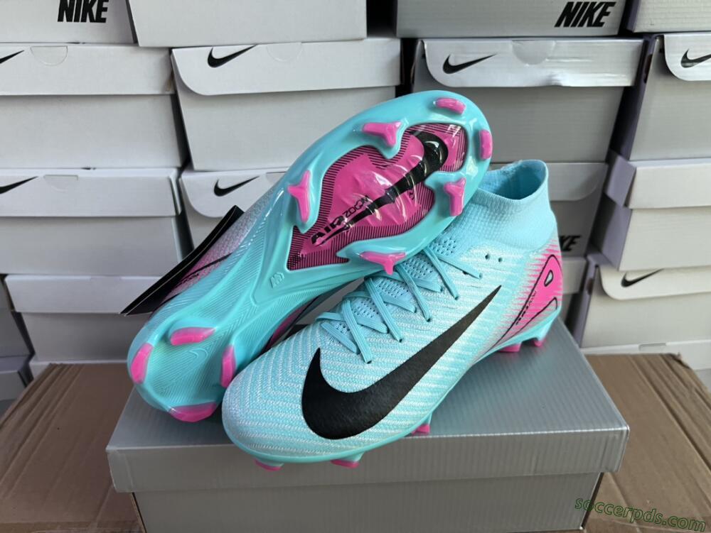 Nike Air Zoom Mercurial Superfly 10 Elite FG High-Tops Football Boots - Jade/Black/Pink