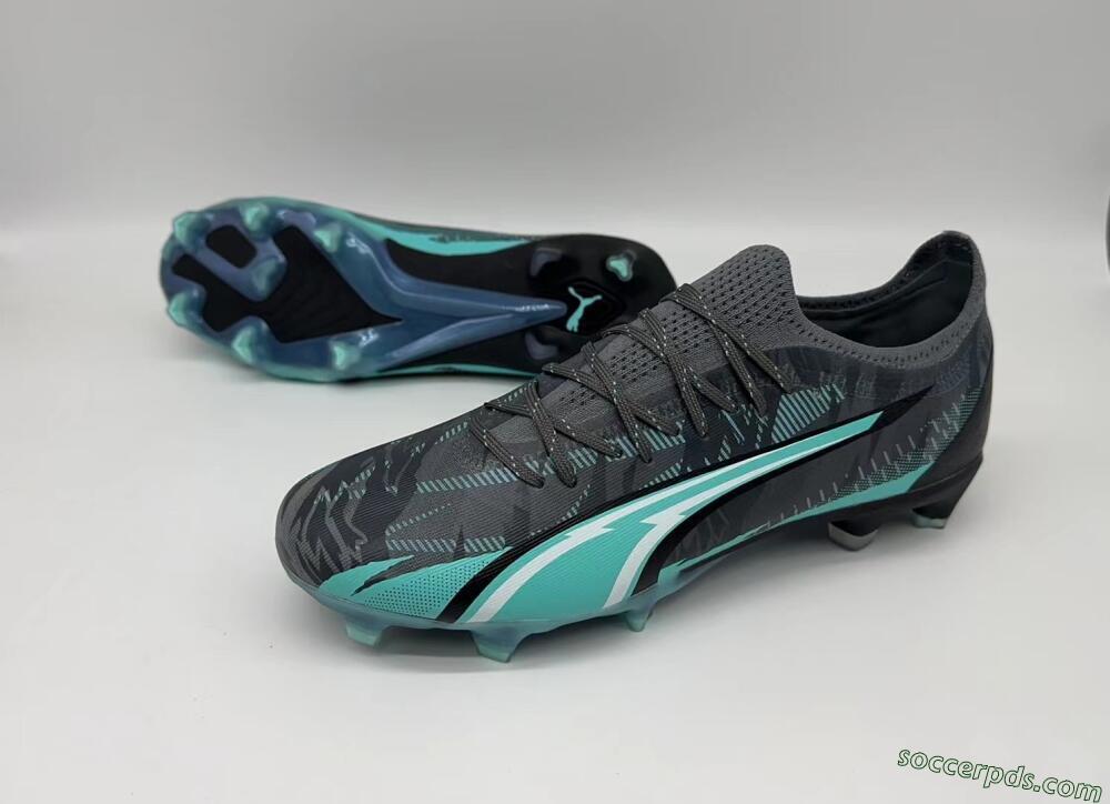 Puma Ultra Ultimate FG Low-Tops Football Boots - Black/Jade