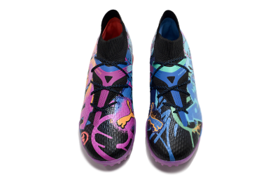 Puma Future Ultimate TF Low-Tops Football Shoes - Black/Pink/Blue