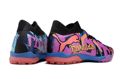 Puma Future Ultimate TF Low-Tops Football Shoes - Black/Pink/Blue