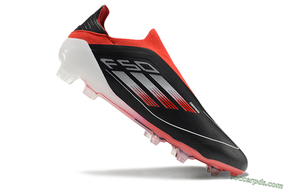 Adidas F50 Elite Laceless FG Low-Tops Football Boots - Black/Red/White 4