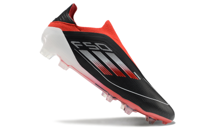 Adidas F50 Elite Laceless FG Low-Tops Football Boots - Black/Red/White
