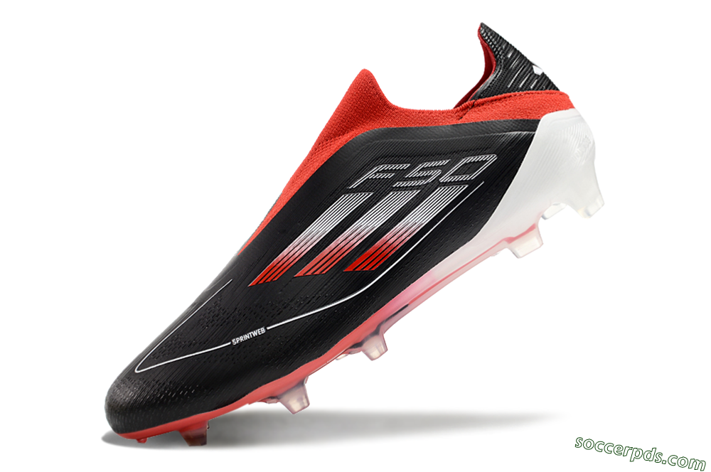 Adidas F50 Elite Laceless FG Low-Tops Football Boots - Black/Red/White 5