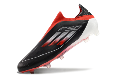 Adidas F50 Elite Laceless FG Low-Tops Football Boots - Black/Red/White
