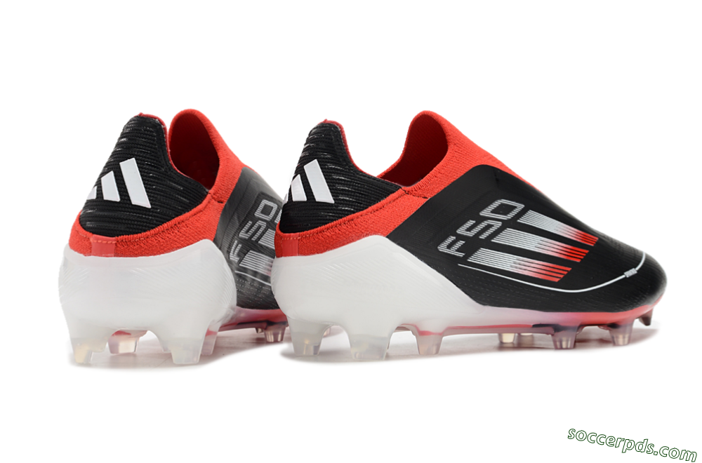 Adidas F50 Elite Laceless FG Low-Tops Football Boots - Black/Red/White 6