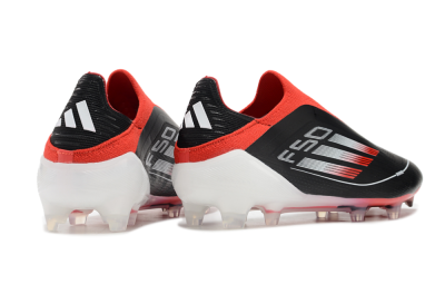 Adidas F50 Elite Laceless FG Low-Tops Football Boots - Black/Red/White