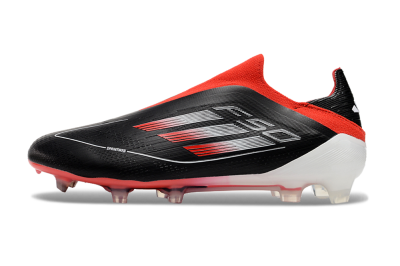 Adidas F50 Elite Laceless FG Low-Tops Football Boots - Black/Red/White