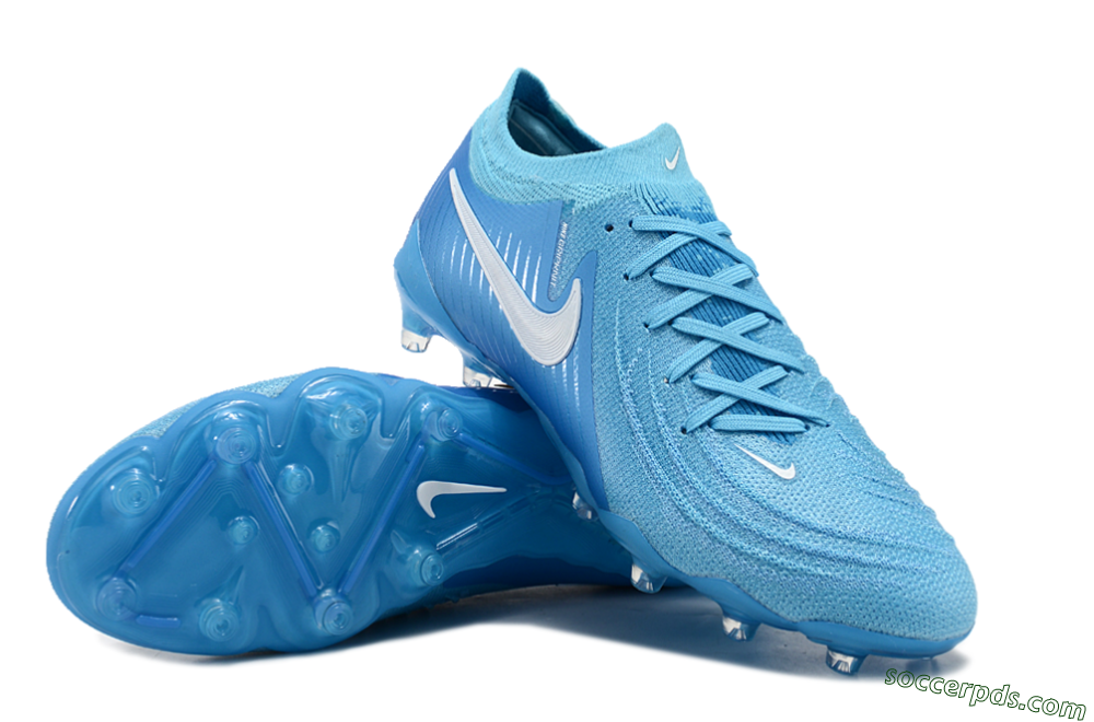 Nike Phantom GX 2 Elite AG Low-Tops Football Boots - Blue Fury/White 3