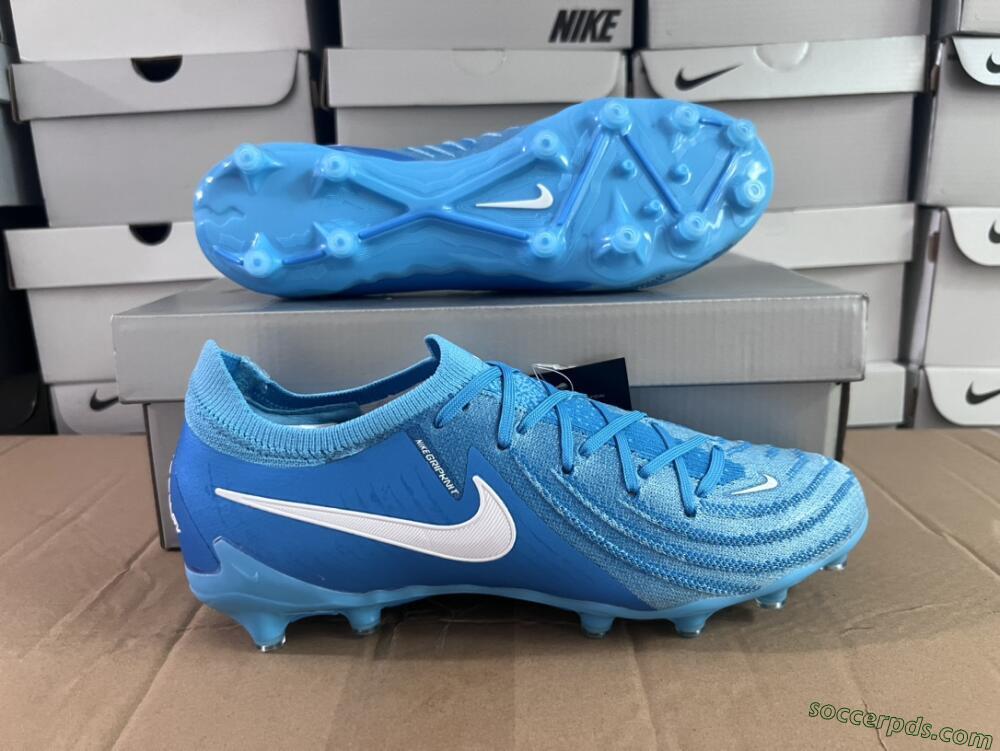 Nike Phantom GX 2 Elite AG Low-Tops Football Boots - Blue Fury/White