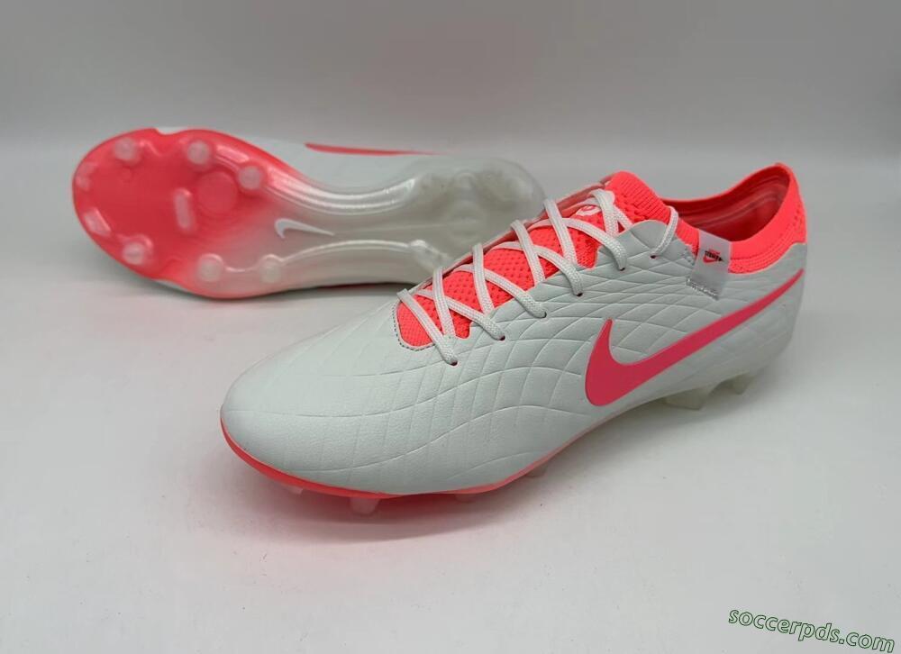 Nike Tiempo Legend 10 Elite FG Low-Tops Football Boots - White/Red
