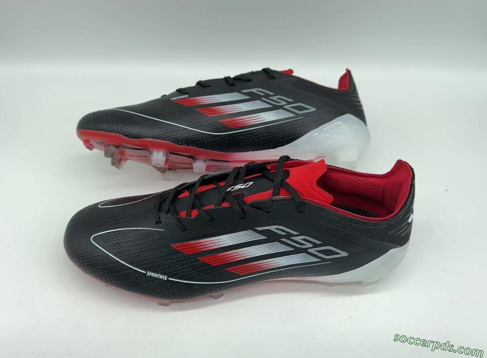 Adidas F50 Elite FG Low-Tops Football Boots - Black/Red/White