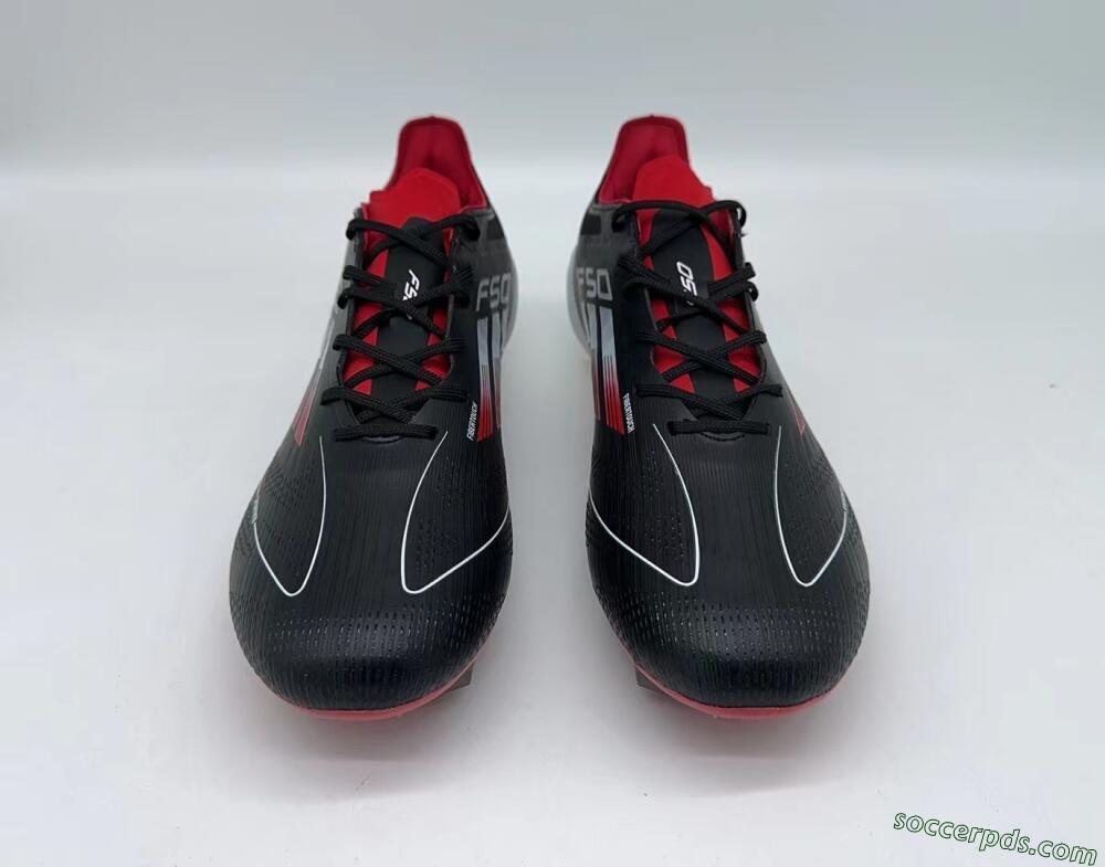 Adidas F50 Elite FG Low-Tops Football Boots - Black/Red/White