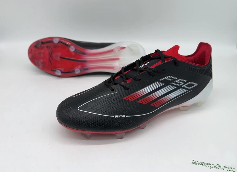 Adidas F50 Elite FG Low-Tops Football Boots - Black/Red/White