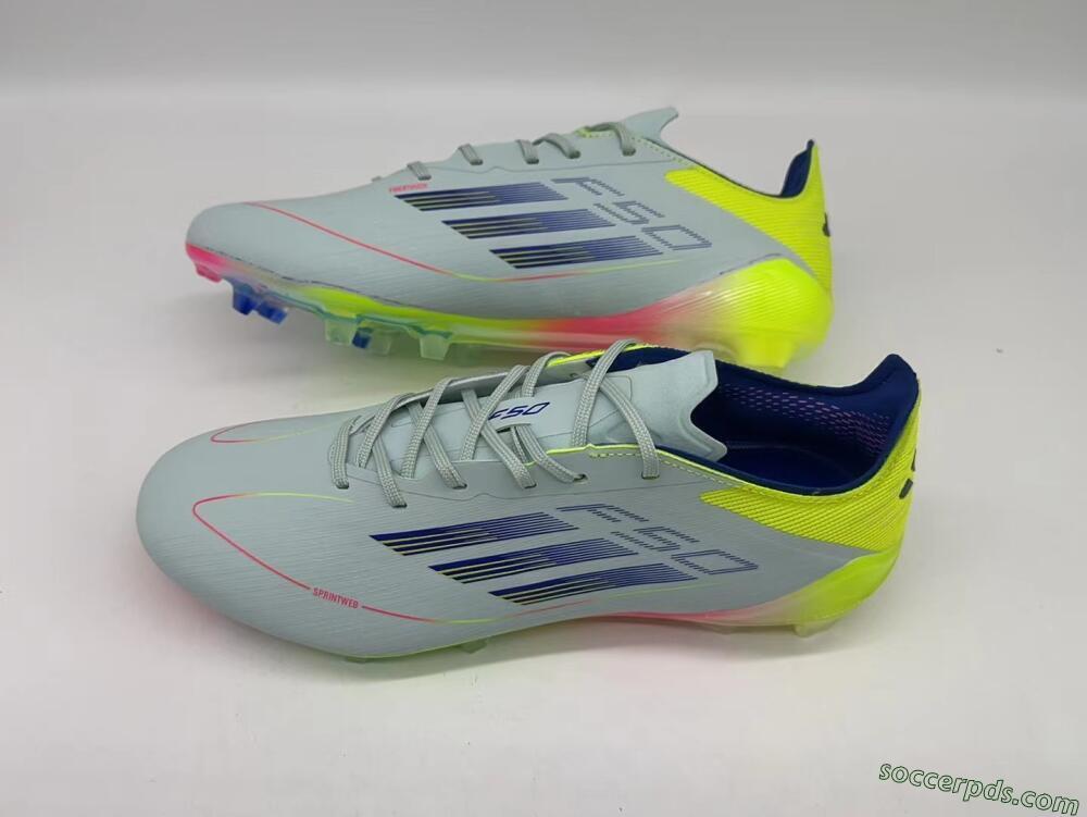 Adidas F50 Elite FG Low-Tops Football Boots - Blue/Pink/Yellow