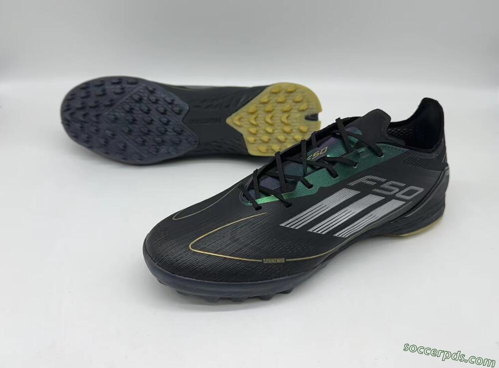 Adidas F50 Elite TF Low-Tops Football Shoes - Black/Yellow/White