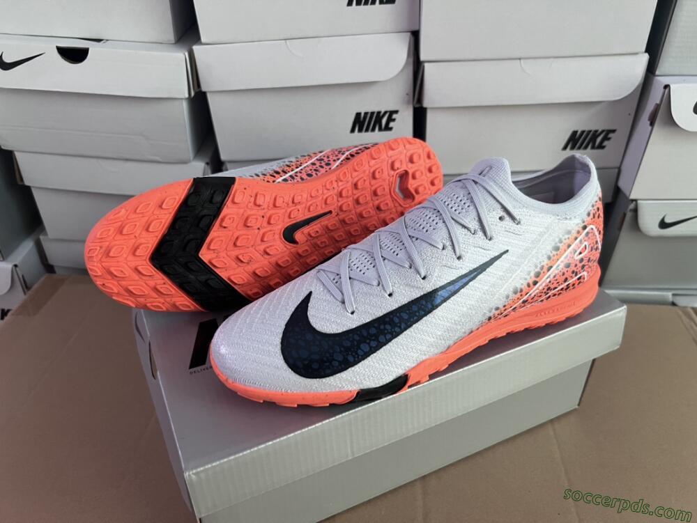 Nike Air Zoom Mercurial Vapor 15 Elite TF Low-Tops Football Shoes - Grey/Orange/Black