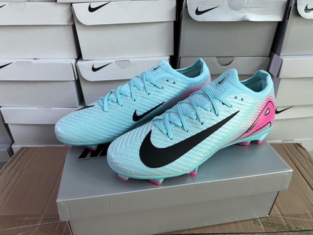 Nike Air Zoom Mercurial Vapor 16 Elite FG Low-Tops Football Boots - Jade/Black/Pink