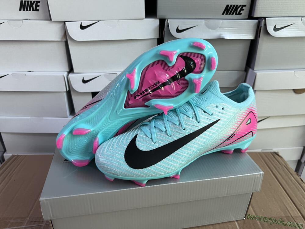 Nike Air Zoom Mercurial Vapor 16 Elite FG Low-Tops Football Boots - Jade/Black/Pink