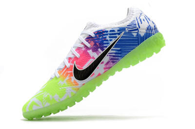 Nike Mercurial Vapor 13 Pro TF Low-Tops Football Shoes - White/Black/Pink/Blue