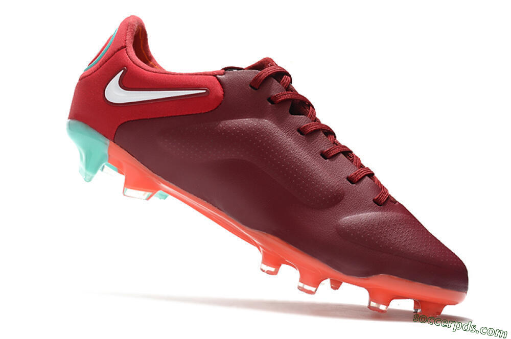 Nike Tiempo Legend 9 Elite FG Low-Tops Football Boots - Red/Jade/White 4