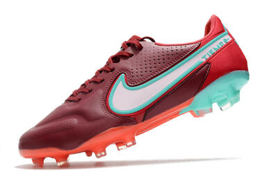 Nike Tiempo Legend 9 Elite FG Low-Tops Football Boots - Red/Jade/White