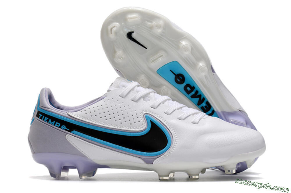 Nike Tiempo Legend 9 Elite FG Low-Tops Football Boots - White/Jade/Black/Grey 1