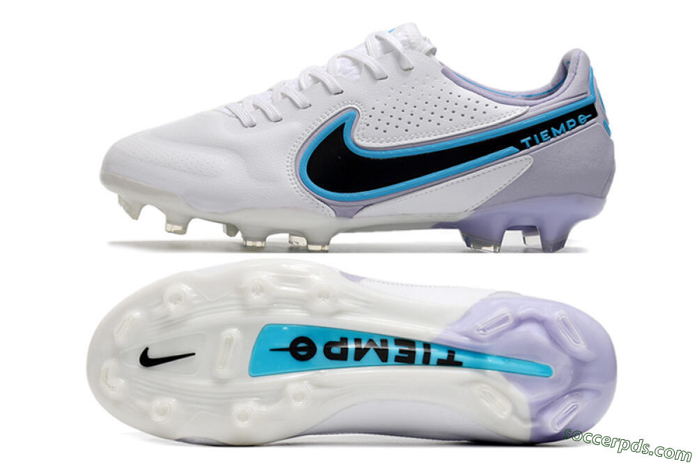 Nike Tiempo Legend 9 Elite FG Low-Tops Football Boots - White/Jade/Black/Grey 0