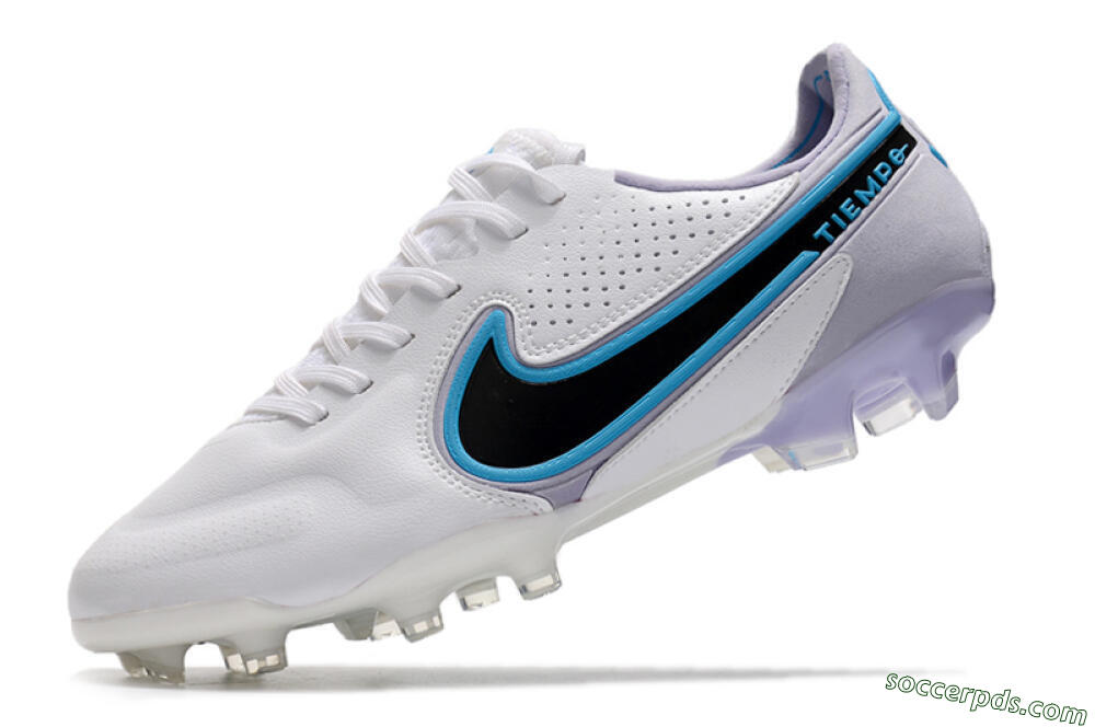 Nike Tiempo Legend 9 Elite FG Low-Tops Football Boots - White/Jade/Black/Grey 5