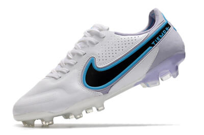 Nike Tiempo Legend 9 Elite FG Low-Tops Football Boots - White/Jade/Black/Grey
