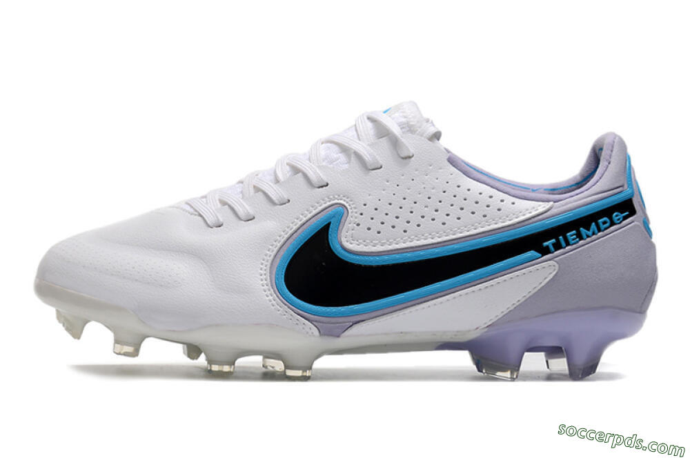 Nike Tiempo Legend 9 Elite FG Low-Tops Football Boots - White/Jade/Black/Grey 2