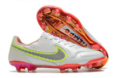 Nike Tiempo Legend 9 Elite FG Low-Tops Football Boots - White/Yellow/Black/Gold