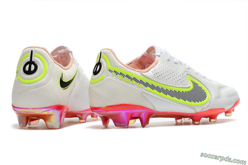 Nike Tiempo Legend 9 Elite FG Low-Tops Football Boots - White/Yellow/Black/Gold 6