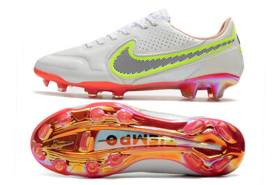 Nike Tiempo Legend 9 Elite FG Low-Tops Football Boots - White/Yellow/Black/Gold
