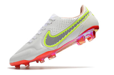 Nike Tiempo Legend 9 Elite FG Low-Tops Football Boots - White/Yellow/Black/Gold