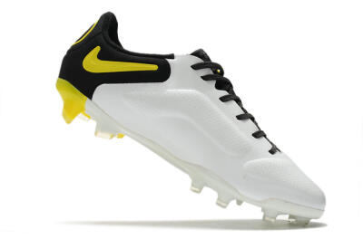 Nike Tiempo Legend 9 Elite FG Low-Tops Football Boots - White/Yellow/Black